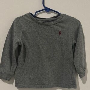 Ralph Lauren Gray Long Sleeve Boys Kids Shirt